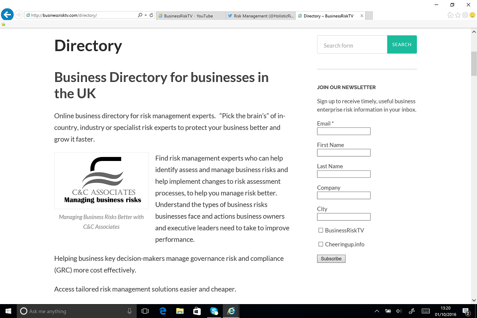 Small Medium Sized Businesses UK Business Directory BusinessRiskTV.com