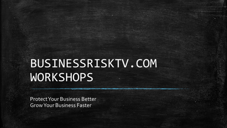 BusinessRiskTV.com Risk Management Workshops