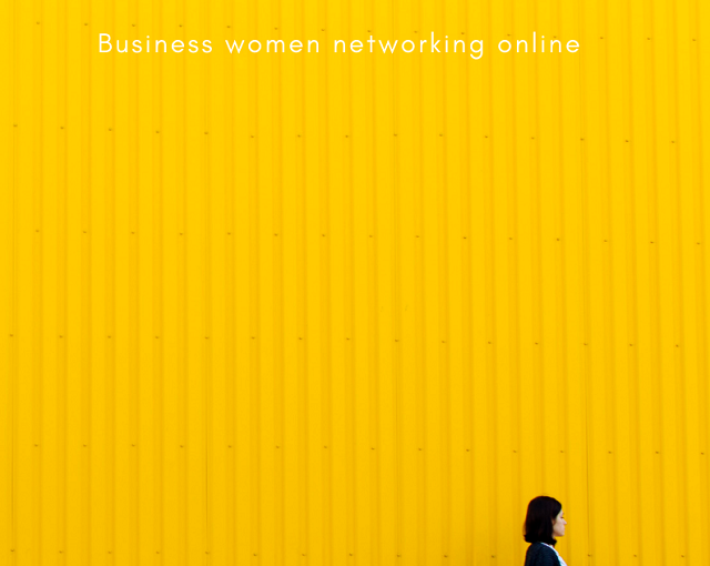 Business women networking online