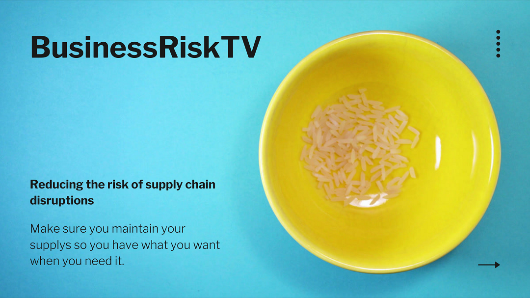 Reducing the risk of supply chain disruptions