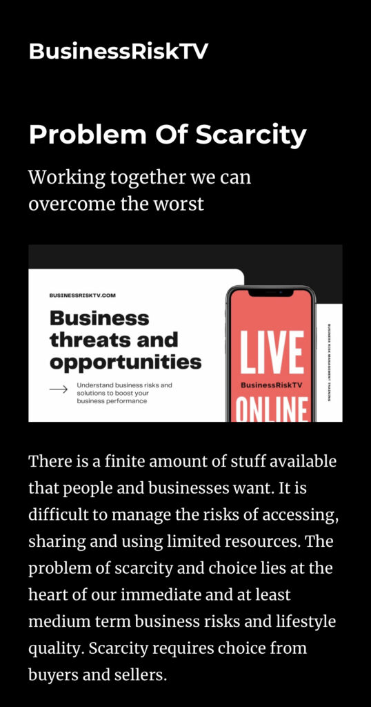 Shortage Of Resources