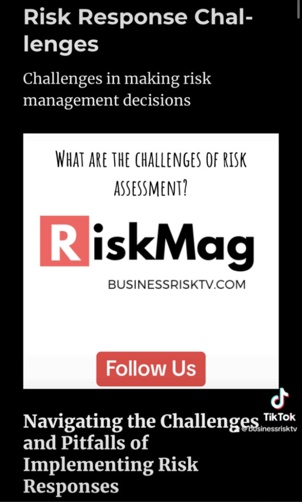 What are the 4 risk responses? What are the challenges of risk assessment? What is an example of risk response? What are the common challenges in dealing with risk management?